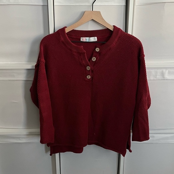 Free People Hailee Sweater Set in Red - Picture 5 of 9